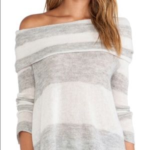NWT Off Shoulder Gray Free People Lulu Sweater